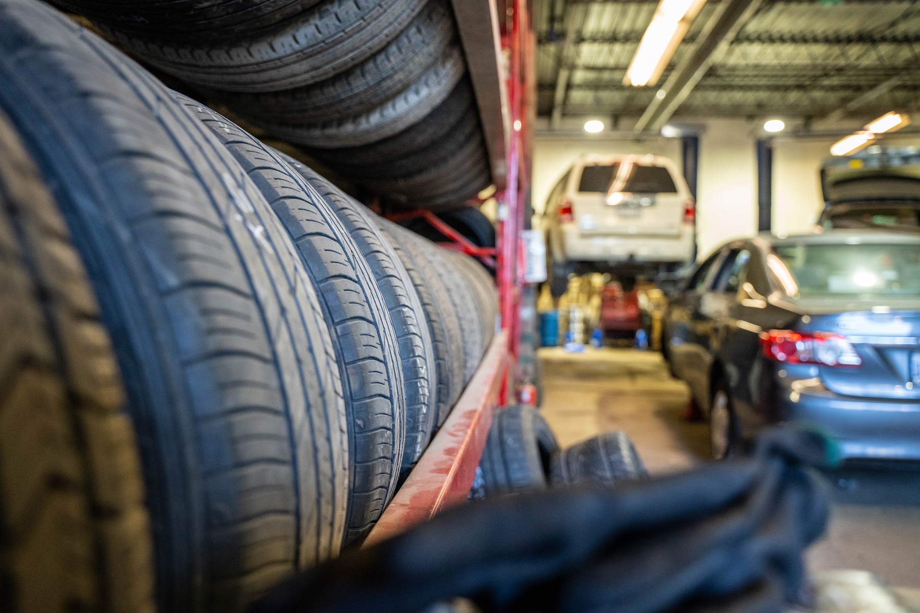 Tire stock at Mr. G's